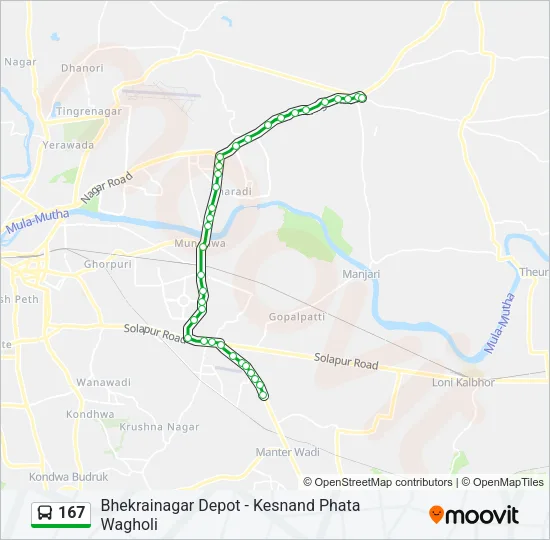 167 Bus Line Map