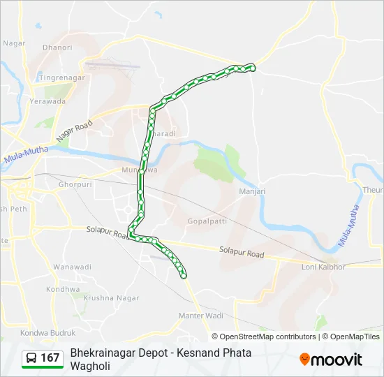 167 Bus Line Map