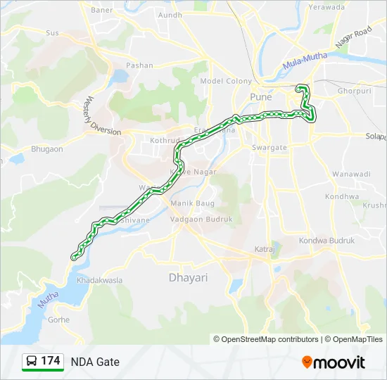 174 Bus Line Map