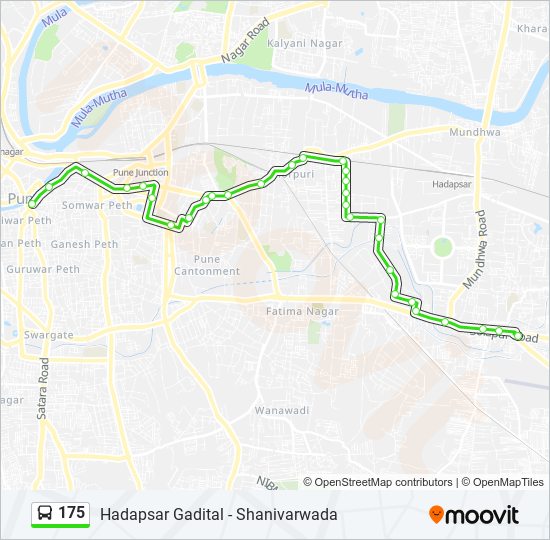 175 bus Line Map