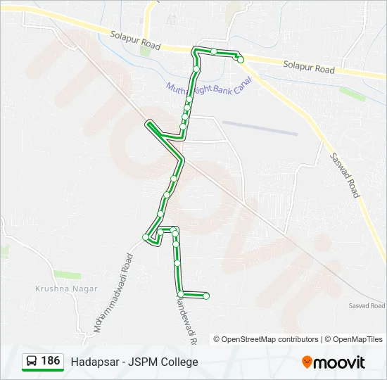 186 Bus Line Map