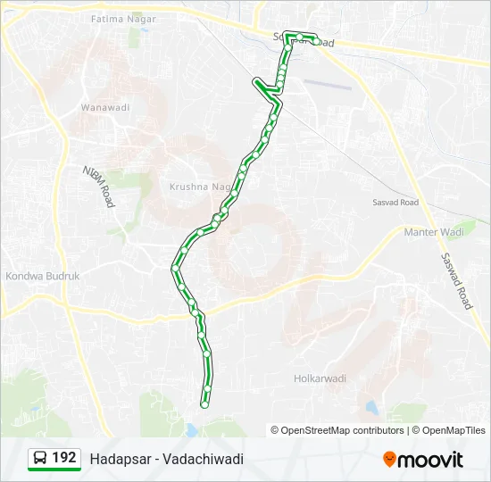 192 Bus Line Map