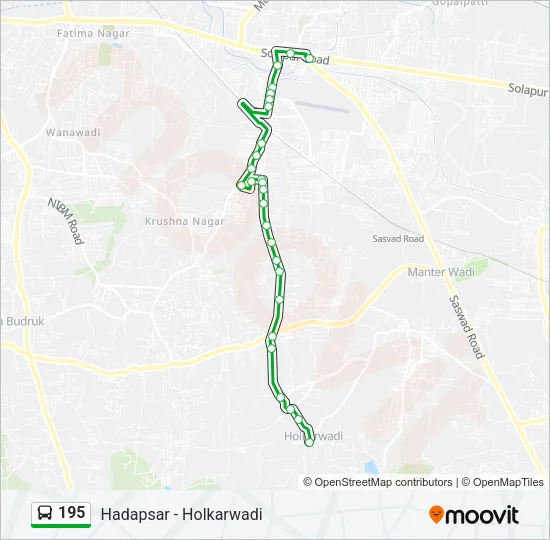 195 Bus Line Map