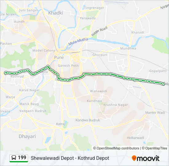 199 Bus Line Map