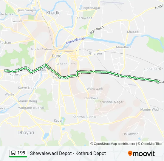 199 Bus Line Map