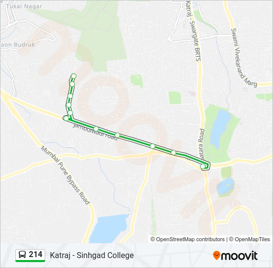 214 Bus Line Map