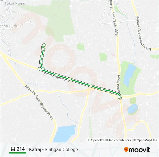 214 Bus Line Map