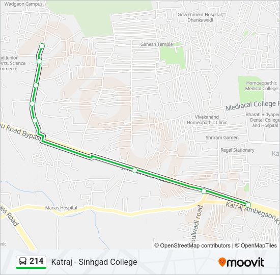 214 Bus Line Map