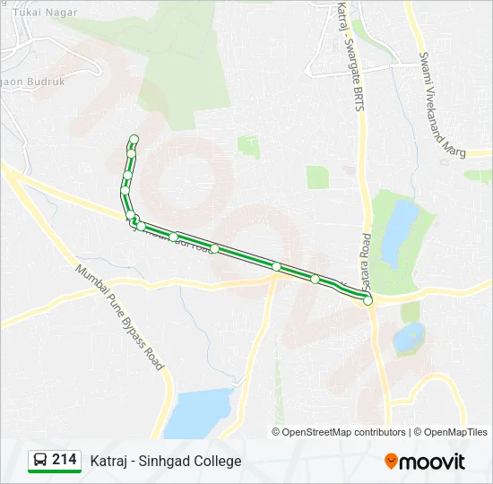 214 Bus Line Map
