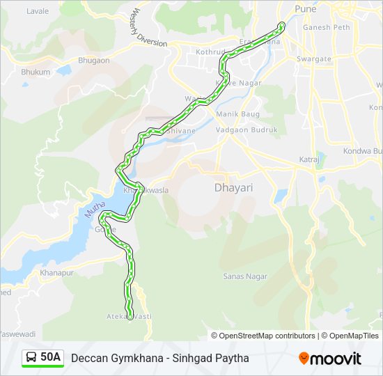 50A Bus Line Map