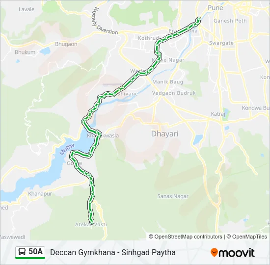 50A Bus Line Map