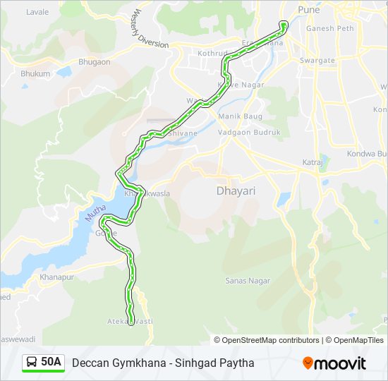 50A Bus Line Map