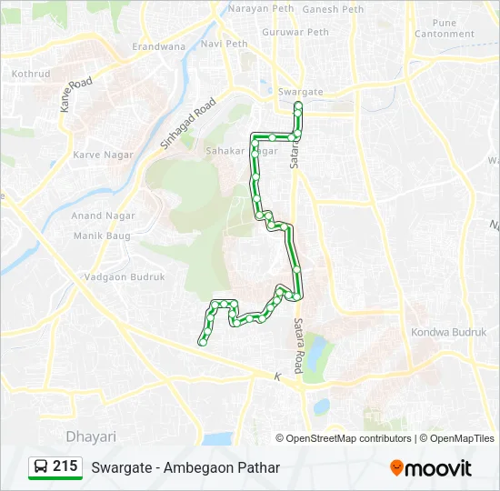 215 Bus Line Map