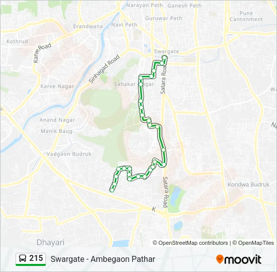 215 Bus Line Map