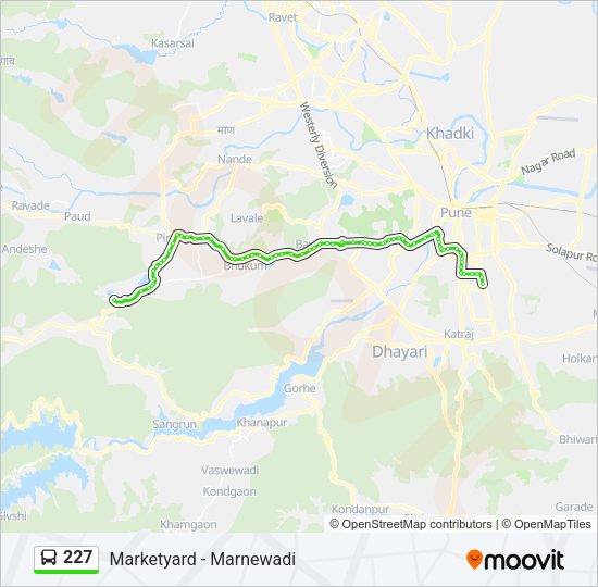 227 Bus Line Map