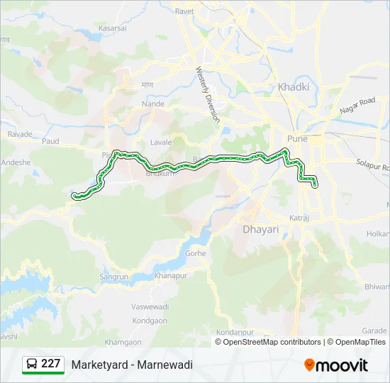 227 Bus Line Map