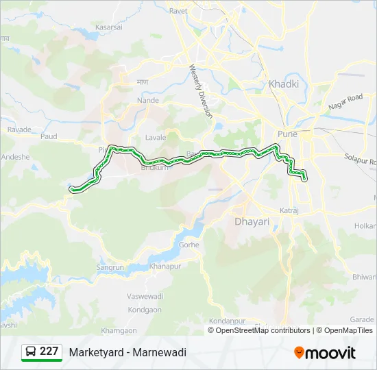 227 Bus Line Map