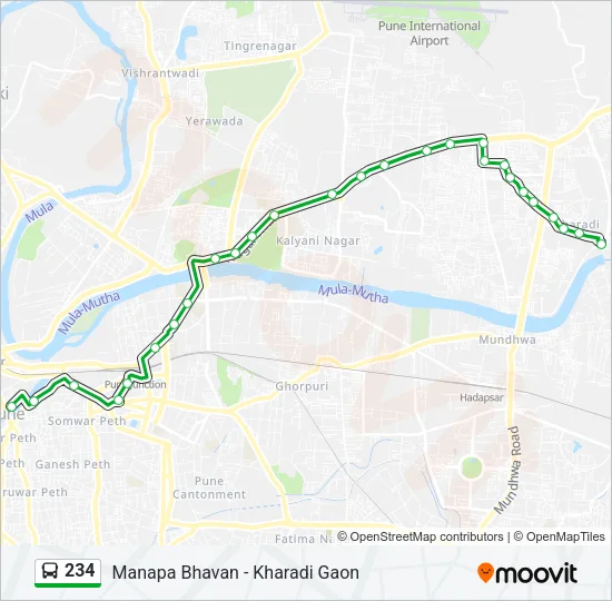 234 Bus Line Map