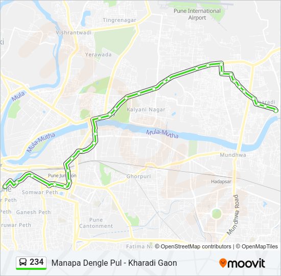 234 Bus Line Map