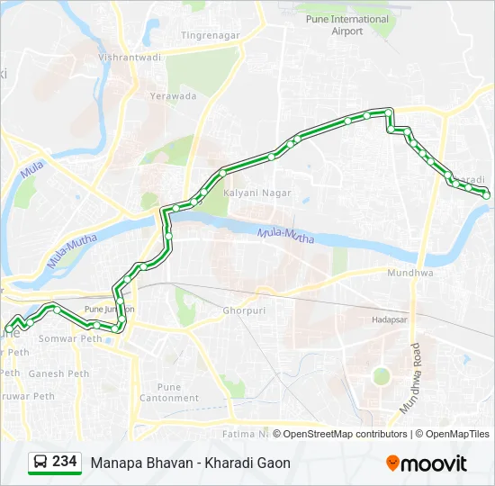 234 Bus Line Map