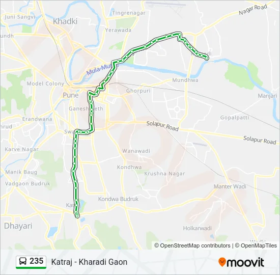 235 Bus Line Map