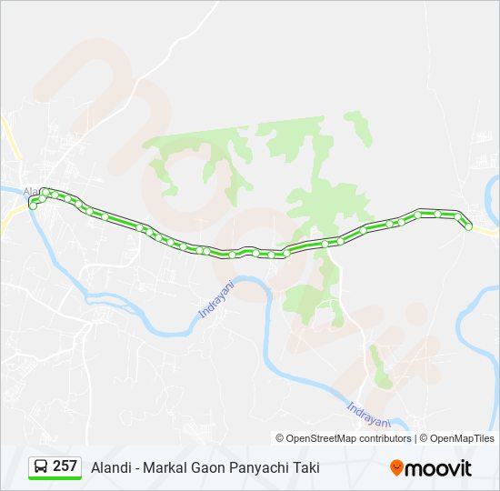 257 Bus Line Map