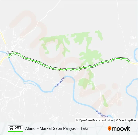 257 Bus Line Map