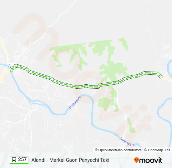 257 Bus Line Map