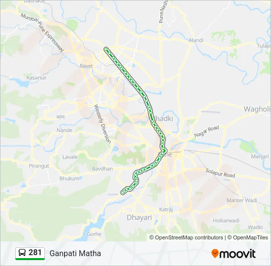 281 Bus Line Map