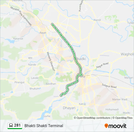 281 Bus Line Map