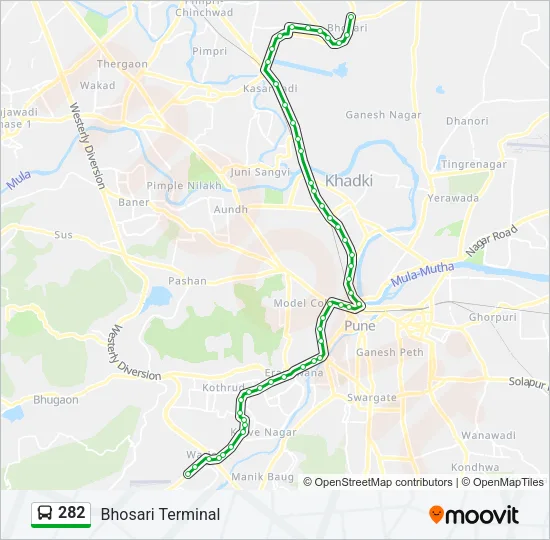 282 Bus Line Map