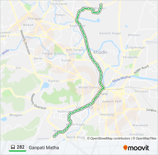 282 bus Line Map