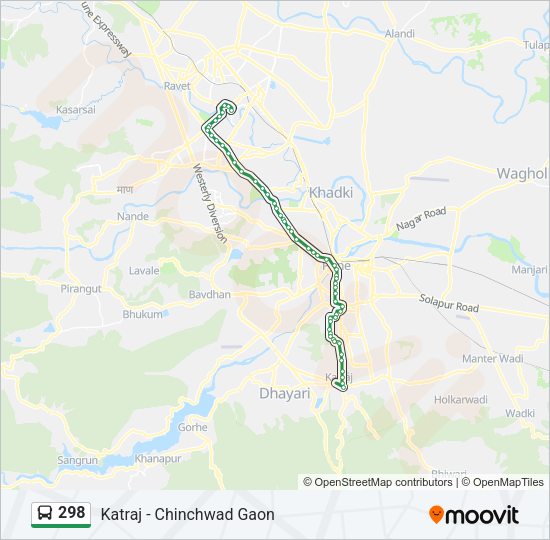 298 Bus Line Map