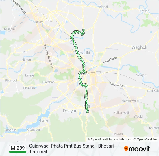 299 Bus Line Map