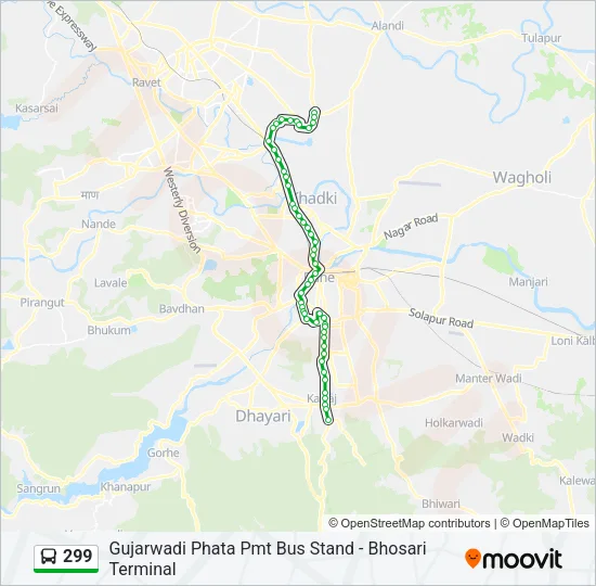 299 Bus Line Map