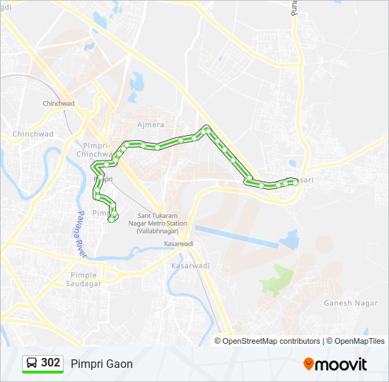 302 Bus Line Map