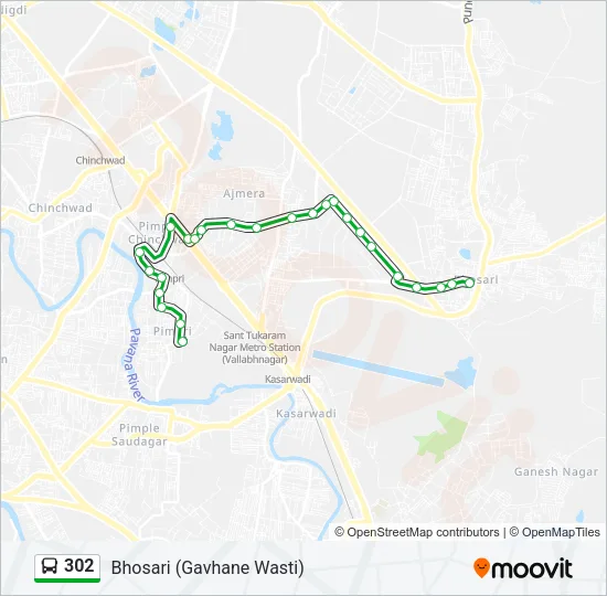 302 Bus Line Map