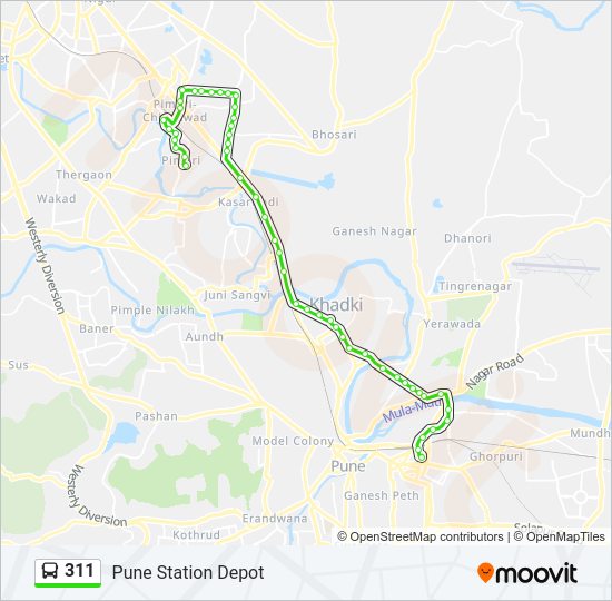 311 bus Line Map