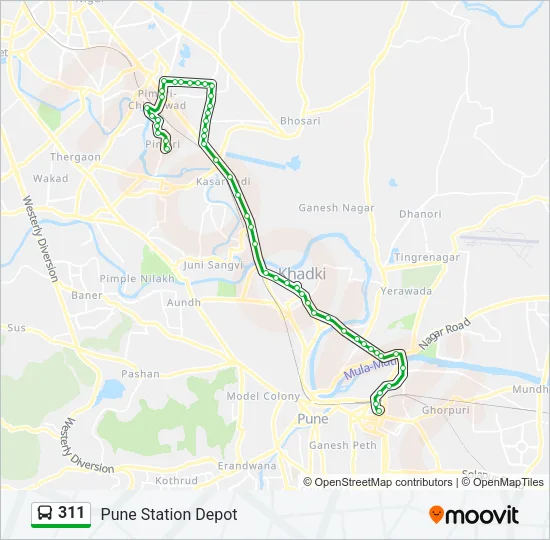311 Bus Line Map