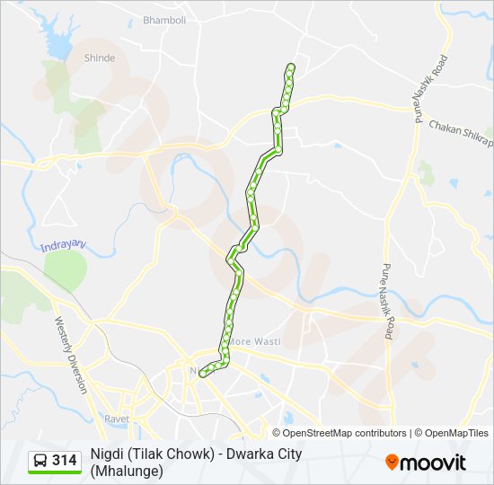 314 Bus Line Map