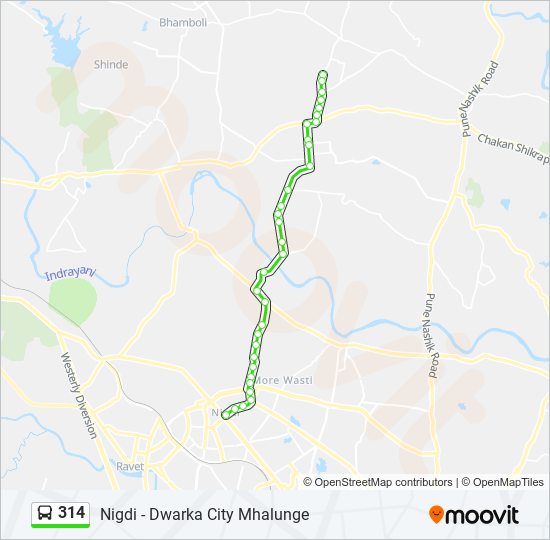 314 Bus Line Map