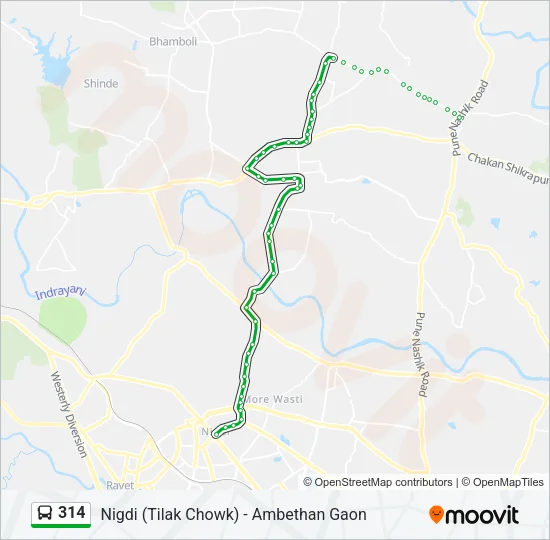 314 Bus Line Map