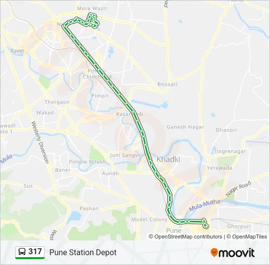 317 Bus Line Map