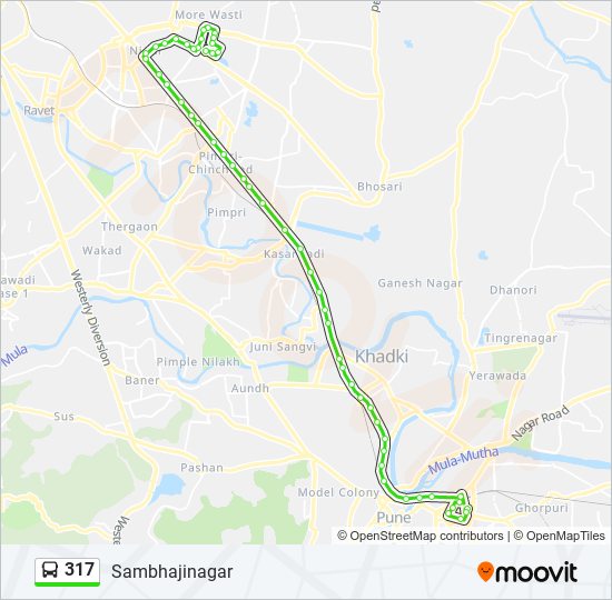 317 bus Line Map