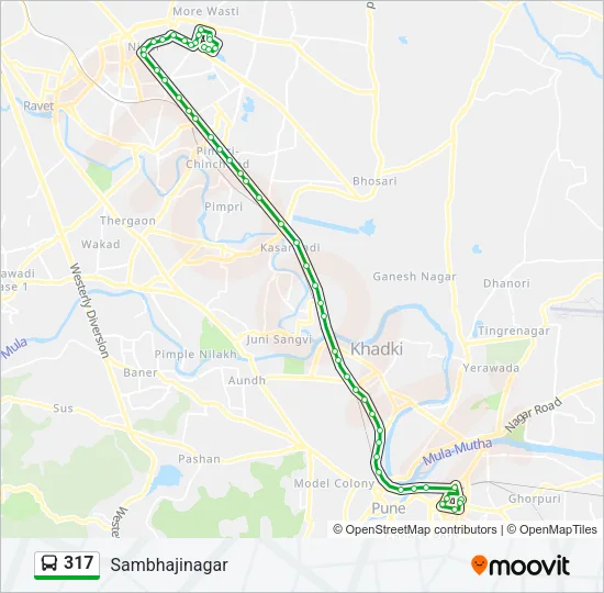 317 Bus Line Map