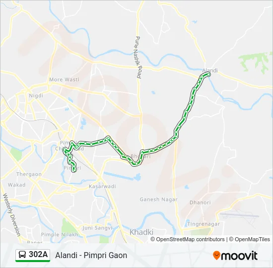 302A Bus Line Map