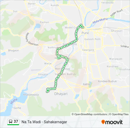 37 Bus Line Map