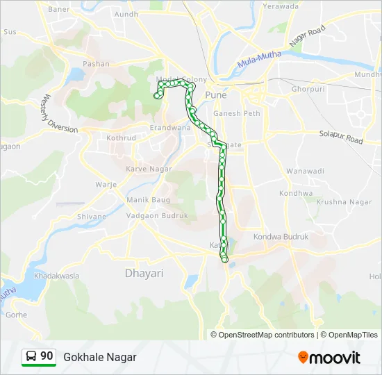 90 Bus Line Map