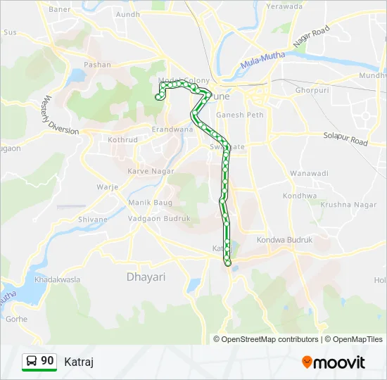 90 Bus Line Map