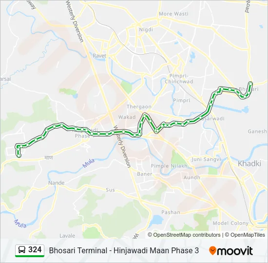 324 Bus Line Map